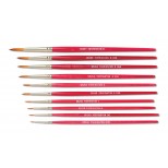 Finest Quality Tapered Synthetic Red Sable Pointed Water Color Brushes