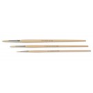 Long handle Round White Bristle Artist Brushes