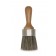 18028 - 2" Diameter Natural Grey Bristle Round Wax Brush With Stencil Handle